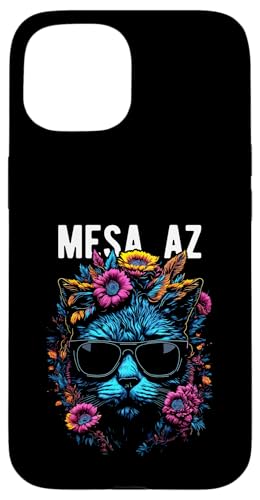 Mesa AZ USA Katze trägt Sonnenbrille und Blumen Design Hülle für iPhone 15 Mesa AZ USA Katze trägt Sonnenbrille und Blumen Design Hülle für iPhone 15 von Awesome Town of Mesa AZ USA Souvenirs Designs
