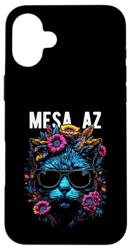 Mesa AZ USA Katze trägt Sonnenbrille und Blumen Design Hülle für iPhone 16 Plus Mesa AZ USA Katze trägt Sonnenbrille und Blumen Design Hülle für iPhone 16 Plus von Awesome Town of Mesa AZ USA Souvenirs Designs
