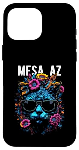 Mesa AZ USA Katze trägt Sonnenbrille und Blumen Design Hülle für iPhone 16 Pro Max Mesa AZ USA Katze trägt Sonnenbrille und Blumen Design Hülle für iPhone 16 Pro Max von Awesome Town of Mesa AZ USA Souvenirs Designs