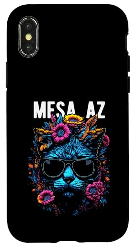 Mesa AZ USA Katze trägt Sonnenbrille und Blumen Design Hülle für iPhone X/XS Mesa AZ USA Katze trägt Sonnenbrille und Blumen Design Hülle für iPhone X/XS von Awesome Town of Mesa AZ USA Souvenirs Designs