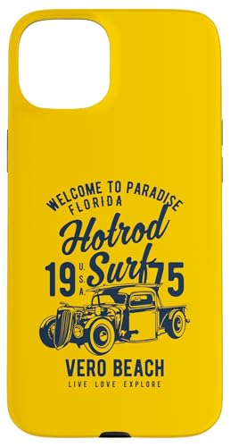 Vero Beach Florida Hotrod Surf-Design im Retro-Stil Hülle für iPhone 15 Plus Vero Beach Florida Hotrod Surf-Design im Retro-Stil Hülle für iPhone 15 Plus von Awesome Vero Beach Florida Souvenirs and Designs