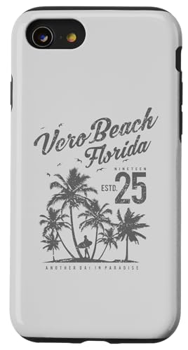 Vero Beach Florida Souvenir im Vintage-Stil, Retro-Design, Used-Design Hülle für iPhone SE (2020) / 7 / 8 von Awesome Vero Beach Florida Souvenirs and Designs