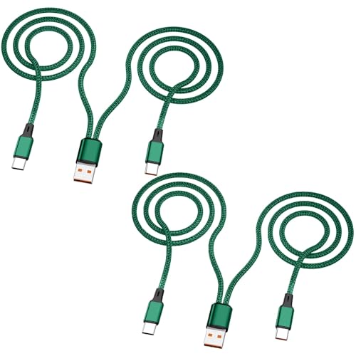 Multi USB C Kabel 1.2M 2Pack,2 in 1 Mehrfach Typ C Ladekabel, 3A Dual Splitter USB C Ladegerät, Nylon Kabel,USB A zu Doppel USB C Port,Kompatibel mit iPhone 16/15, Samsung S24, Google,Android,Grün Multi USB C Kabel 1.2M 2Pack,2 in 1 Mehrfach Typ C Ladekabel, 3A Dual Splitter USB C Ladegerät, Nylon Kabel,USB A zu Doppel USB C Port,Kompatibel mit iPhone 16/15, Samsung S24, Google,Android,Grün von Awnuwuy