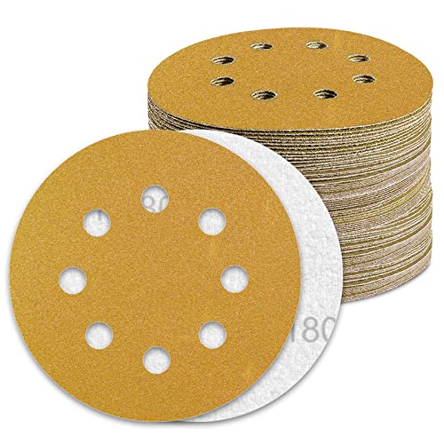 Schleifpapier 125mm Klett Schleifscheiben 180 Körnung 8 Loch 100St. für Exzenterschleifer Schleifmaschine Poliermaschine Schleifpapier 125mm Klett Schleifscheiben 180 Körnung 8 Loch 100St. für Exzenterschleifer Schleifmaschine Poliermaschine von Awutzut