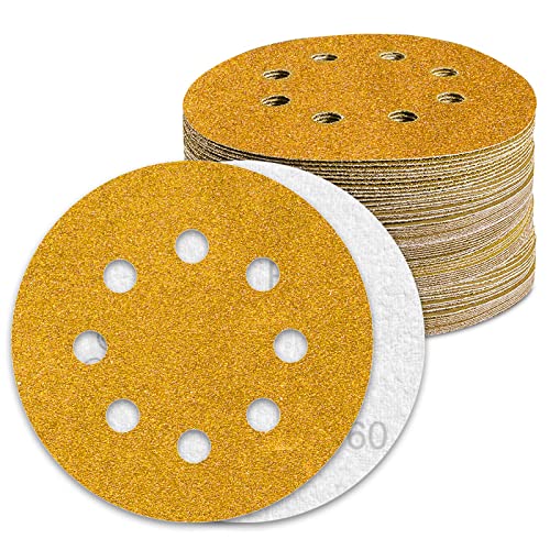 Schleifpapier 125mm Klett Schleifscheiben 60 Körnung 8 Loch 100St. für Exzenterschleifer Schleifmaschine Poliermaschine Schleifpapier 125mm Klett Schleifscheiben 60 Körnung 8 Loch 100St. für Exzenterschleifer Schleifmaschine Poliermaschine von Awutzut
