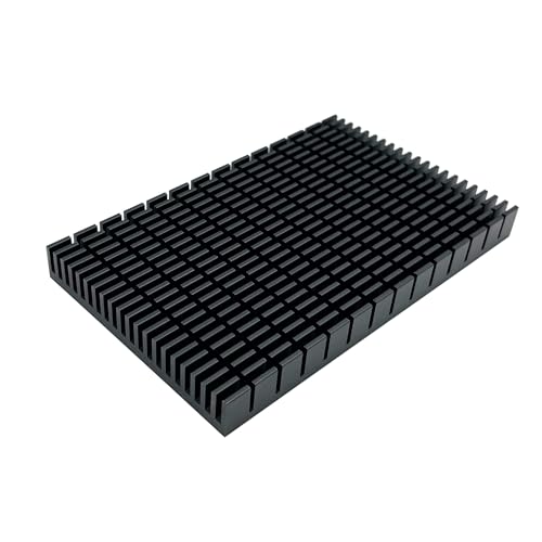 Awxlumv Aluminium-Kühlkörper, 150 mm x 93 mm x 15 mm, Hochleistungs-Kühlkörper-Modul, Kühlerflosse für Leiterplatte, LED-Motherboard, Kühlung, GPU-Rückplatte, Heizkörper-Router, RTX 3090 3080, Schwarz von Awxlumv