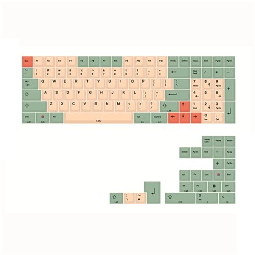 125 Tasten, Hami-Melonen-Tastenkappen, individuelle Tastenkappen für mechanische Tastatur, 125 Tasten, PBT-Tastenkappen, Farbsublimation, glatt und bequem von Awydky