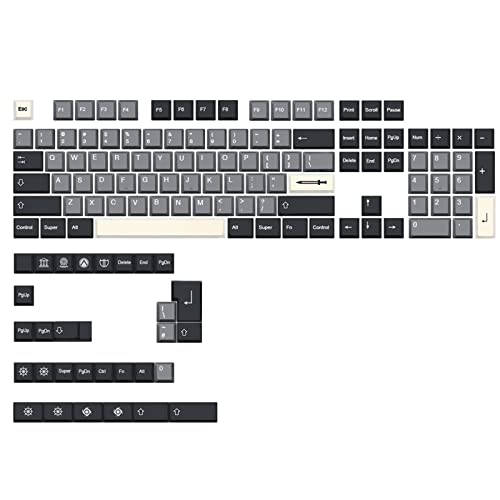 134 Tasten, maßgeschneidert für Tastenkappen, PBT-Farbstoff, Subbed Keycap Cherry Profile für Tastenabdeckung für mechanische Tastatur für Tastenkappen von Awydky