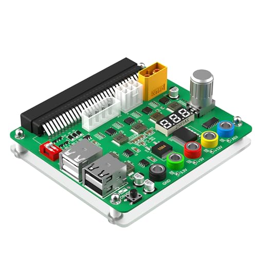 Netzteil-Breakout-Board mit verstellbarem Spannungsknopf und 3,3 V/5 V/12 V/USB 2.0/QC2.0/QC3.0/12 V für Desktop-PC, GPU-Netzteilplatine von Awydky