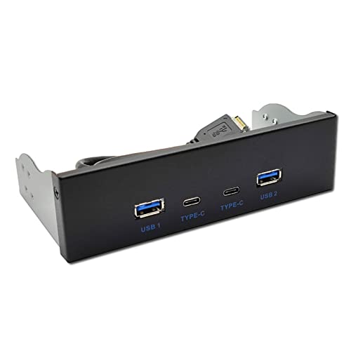 USB 3.2 Front-Panel-Hub, Multi-USB-Steckplatz, USB 3.2 Typ-C, Super-Speed-Port, passend für 3,5 Zoll Open Bay Space Optisches Laufwerk, USB 3.2 Front-Panel-Hub von Awydky