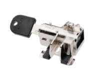 AXA Bosch bes. 2, tube/frame Battery lock Black, Key, anti drilling cylinder, hardened steel bracket and lock von Axa