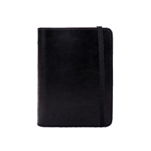 AxeWoodz A8-Ringbuch aus PU-Leder mit 5 Ringen, 80 Blatt, nachfüllbares Notizbuch mit Bandage, Planer, Notizbuch, lose Blätter, 10,5 x 13 cm, Schwarz AxeWoodz A8-Ringbuch aus PU-Leder mit 5 Ringen, 80 Blatt, nachfüllbares Notizbuch mit Bandage, Planer, Notizbuch, lose Blätter, 10,5 x 13 cm, Schwarz von AxeWoodz