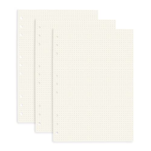 B5 gepunktetes Nachfüllpapier, 3 Stück, 120 Blatt/240 Seiten, 9-fach gelocht, Planer und Bindereinlage von AxeWoodz
