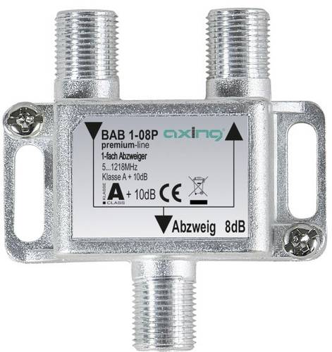 Axing BAB 1-08P Kabel-TV Abzweiger 1-fach 5 - 1218MHz von Axing