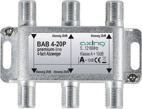 Axing BAB 4-20P Kabel-TV Abzweiger 4-fach 5 - 1218MHz von Axing