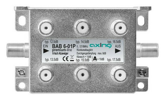 Axing BAB 6-01P Abzweiger 6f 5#1218MHz Axing BAB 6-01P Abzweiger 6f 5#1218MHz von Axing
