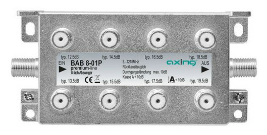 Axing BAB 8-01P Abzweiger 8f 5-1218MHz Axing BAB 8-01P Abzweiger 8f 5-1218MHz von Axing