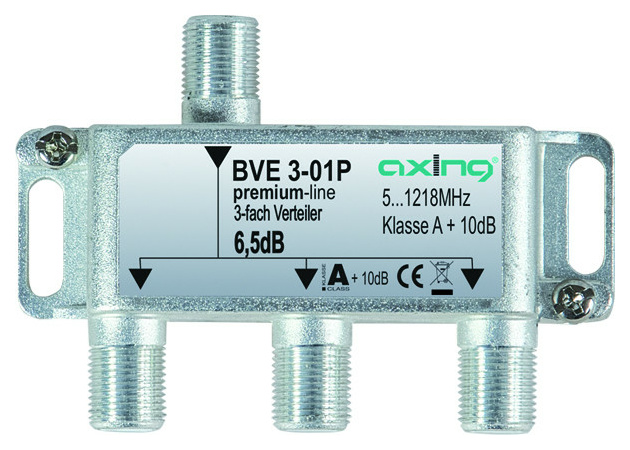 Axing BVE 3-01P Verteiler 3fach 5?1218MHz Axing BVE 3-01P Verteiler 3fach 5?1218MHz von Axing