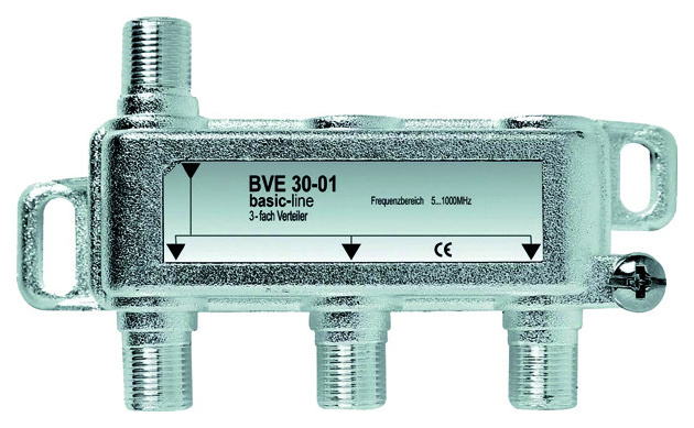 Axing BVE 30-01 BK-3-fach Verteiler 5-1000 MHz von Axing