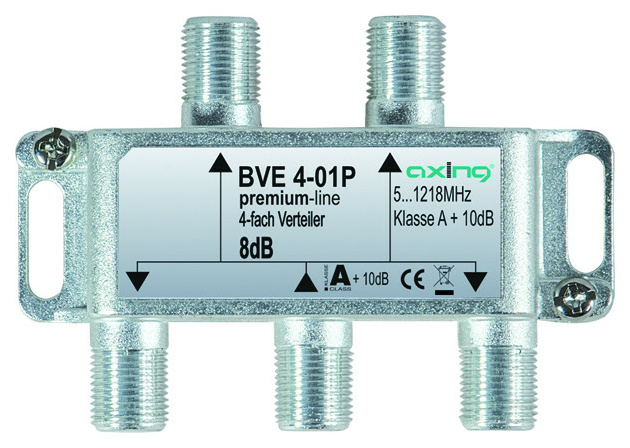 Axing BVE 4-01P Verteiler 4fach 5?1218MHz Axing BVE 4-01P Verteiler 4fach 5?1218MHz von Axing