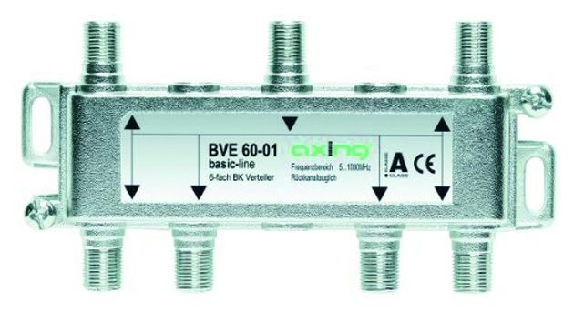 Axing BVE 60-01 BK-6-fach Verteiler 5-1000 MHz von Axing