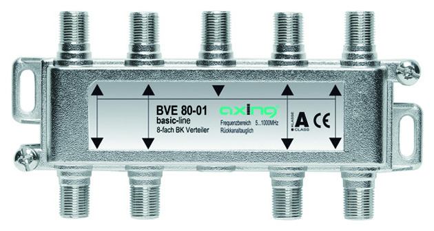 Axing BVE 80-01 BK-8-fach Verteiler 5-1000 MHz von Axing