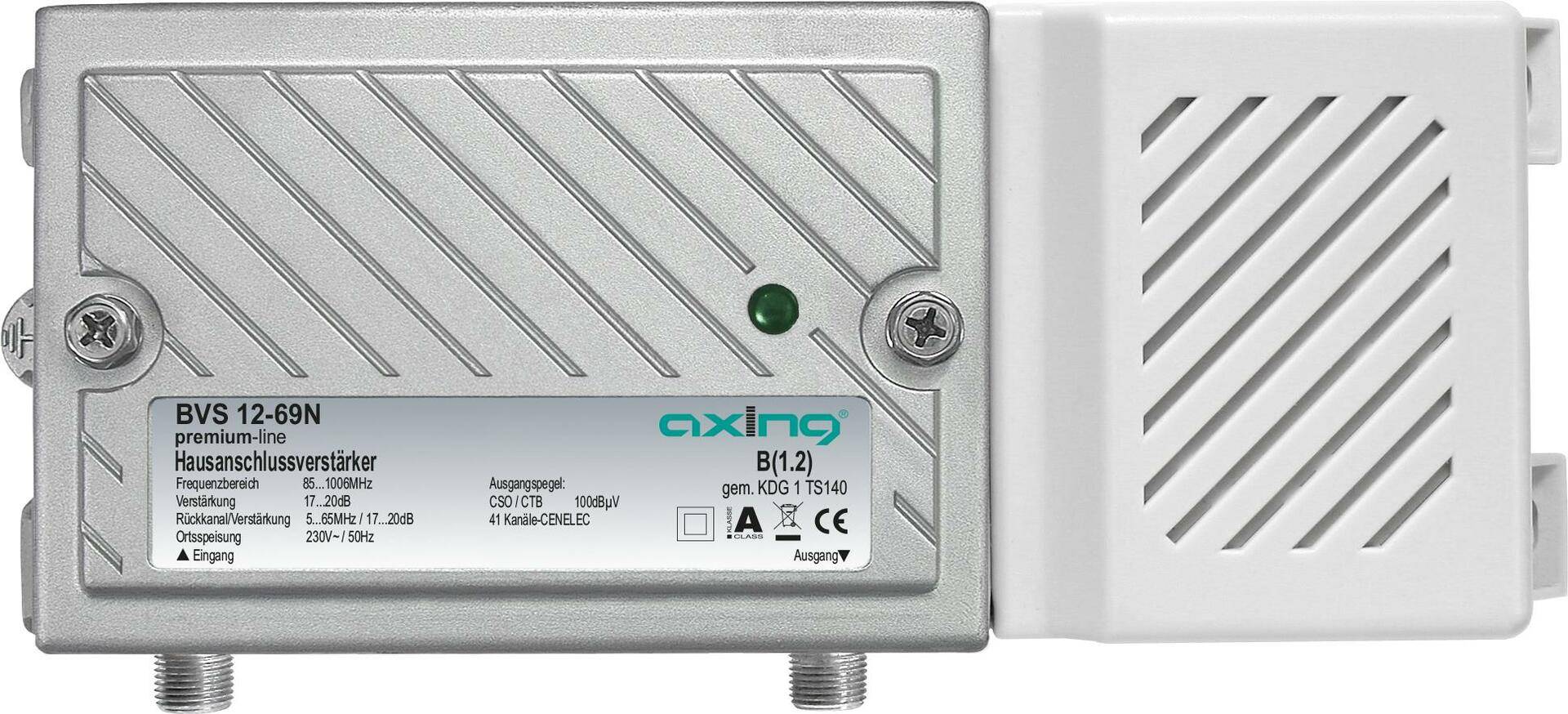 Axing BVS 12-69N. Stecker: F. Energiequelle: AC, Stromverbrauch (in Betrieb): 6 W, Eingangsspannung: 230 V. Breite: 192 mm, Tiefe: 40 mm, Höhe: 89 mm (BVS01269N) von Axing
