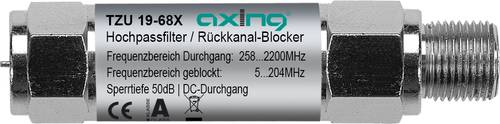 Axing Hochpassfilter Ethernet over Coax Rückkanal-Blocker von Axing