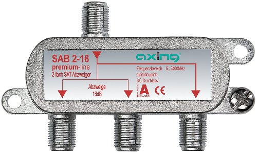 Axing SAB 2-12 2-Fach SAT-Abzweiger mit 12 dB Abzweigdämpfung (5-2400 MHz) von Axing