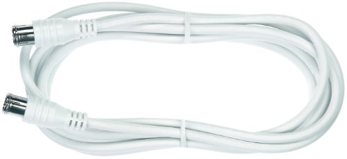 Axing SAK 501-00 hochgeschirmt SAT-Anschlusskabel, Quickfix-F-Stecker, 5,0 m weiß von Axing