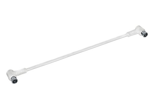 Axing SAK04102 F-Quickfix Patchkabel 40 cm Koaxialkabel mit F-Winkelstecker weiß von Axing