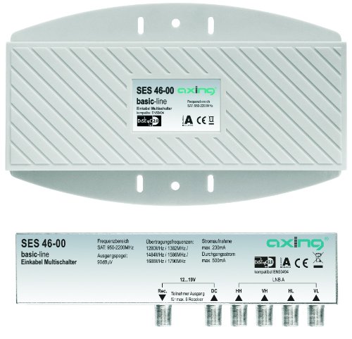 Axing SES 46-00 Einkabel-Multischalter Unicable für 6 Teilnehmer im Wetterschutzgehäuse Axing SES 46-00 Einkabel-Multischalter Unicable für 6 Teilnehmer im Wetterschutzgehäuse von Axing