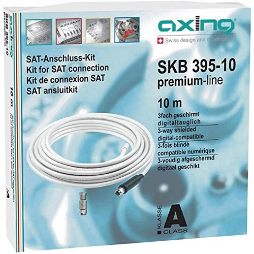 Axing SKB 395-10 SAT Koaxialkabel Anschluss-Set, 10 m von Axing