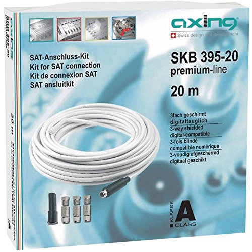 Axing SKB 395-20 SAT Koaxialkabel Anschluss-Set, 20 m von Axing