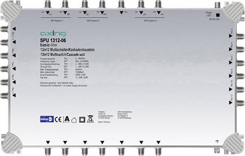 Axing SPU 1312-06 SAT Multischalter Kaskade Teilnehmer-Anzahl: 12 von Axing