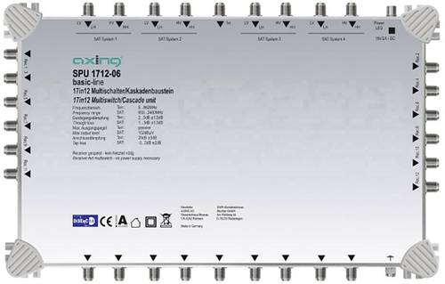 Axing SPU 1712-06 SAT Multischalter Kaskade Teilnehmer-Anzahl: 12 von Axing