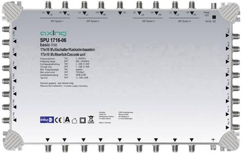 Axing SPU 1716-06 SAT Multischalter Kaskade Teilnehmer-Anzahl: 16 von Axing