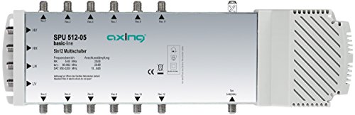 Axing SPU 512-05 Multischalter 5 in 12, SAT aktiv, Quad-tauglich (Schaltnetzteil) von Axing