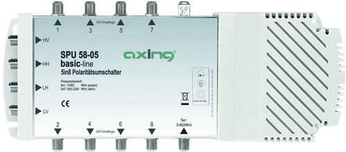 Axing SPU 58-05 SAT Multischalter Eingänge (Multischalter): 5 (4 SAT/1 terrestrisch) Teilnehmer-Anz von Axing