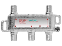 Axing SVE04001, Kabelsplitter, 75 Ohm, 5 - 2400 MHz, Silber, 1x F-type, 4x F-type von Axing