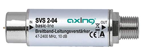 Axing SVS 2-04 Satelliten-Leitungsverstärker Inline Breitband (10dB, 47 - 2200 MHz) von Axing