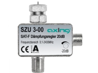 Axing SZU 3-00, 0,0001 - 2,4 GHz, 20 dB, Silber, F-female/F-male, Aluminium von Axing