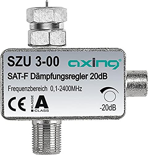 Axing SZU 3-00 SAT-Dämpfungsregler F-Anschluss (0,5-20 dB), 1 Stück SAT-Dämpfungsregler von Axing