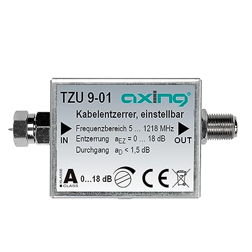 Axing TZU 9-01 Kabelentzerrer 5-1218 MHz CATV Kabelfernsehen DVB-C DVB-T einstellbar Axing TZU 9-01 Kabelentzerrer 5-1218 MHz CATV Kabelfernsehen DVB-C DVB-T einstellbar von Axing