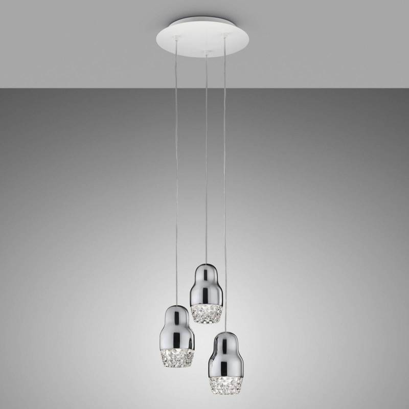 Axolight Fedora - LED-Hängeleuchte, chrom, 3flamm. von Axo Light
