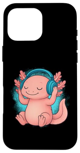 DJ Axolotl Kopfhörer Music Lover Hülle für iPhone 16 Pro Max DJ Axolotl Kopfhörer Music Lover Hülle für iPhone 16 Pro Max von Axolotl Lover Tees