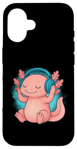 DJ Axolotl Kopfhörer Music Lover Hülle für iPhone 16 DJ Axolotl Kopfhörer Music Lover Hülle für iPhone 16 von Axolotl Lover Tees