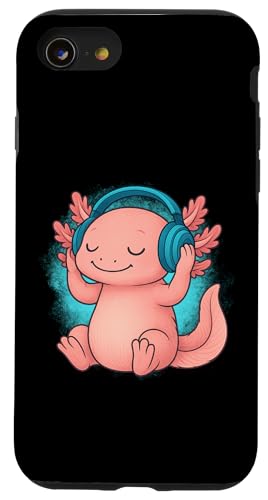 DJ Axolotl Kopfhörer Music Lover Hülle für iPhone SE (2020) / 7 / 8 von Axolotl Lover Tees