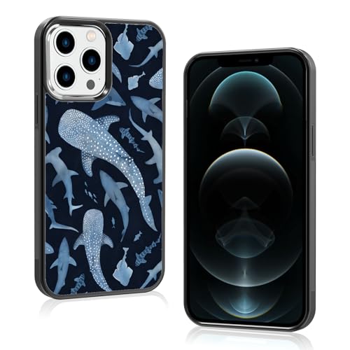 Axulimin Ästhetische Schutzhülle für iPhone 12 Pro Max, Motiv: niedlicher blauer Hai, für Damen, Teenager, Mädchen, Kinder, Mädchen, 17 cm (6,7 Zoll) von Axulimin