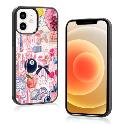 Axulimin Niedliche, trendige, fruchtige Kokette-Collage, ästhetische Handyhülle für iPhone 12 & iPhone 12 Pro, Schutzhülle für Teenager, Mädchen, Frauen, Kinder, Mädchen, 15,5 cm (6,1 Zoll) von Axulimin